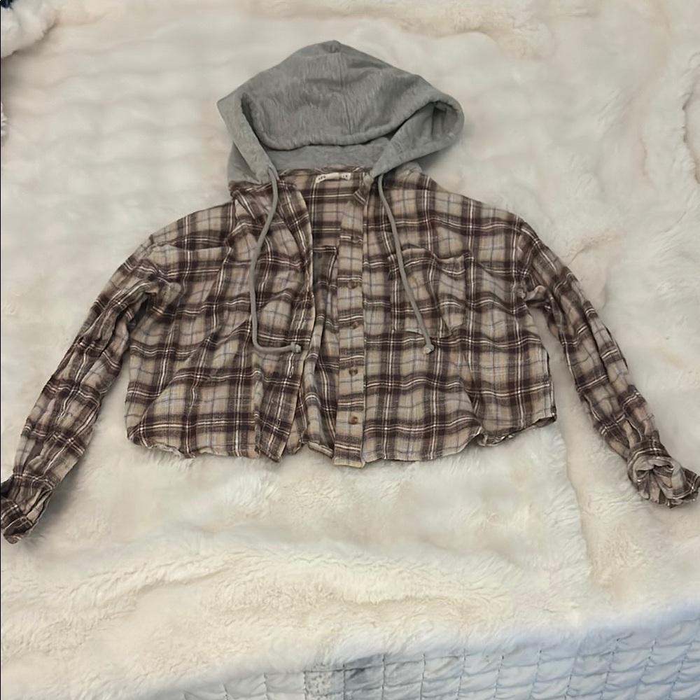 Aeropostale Flannel Hoodie